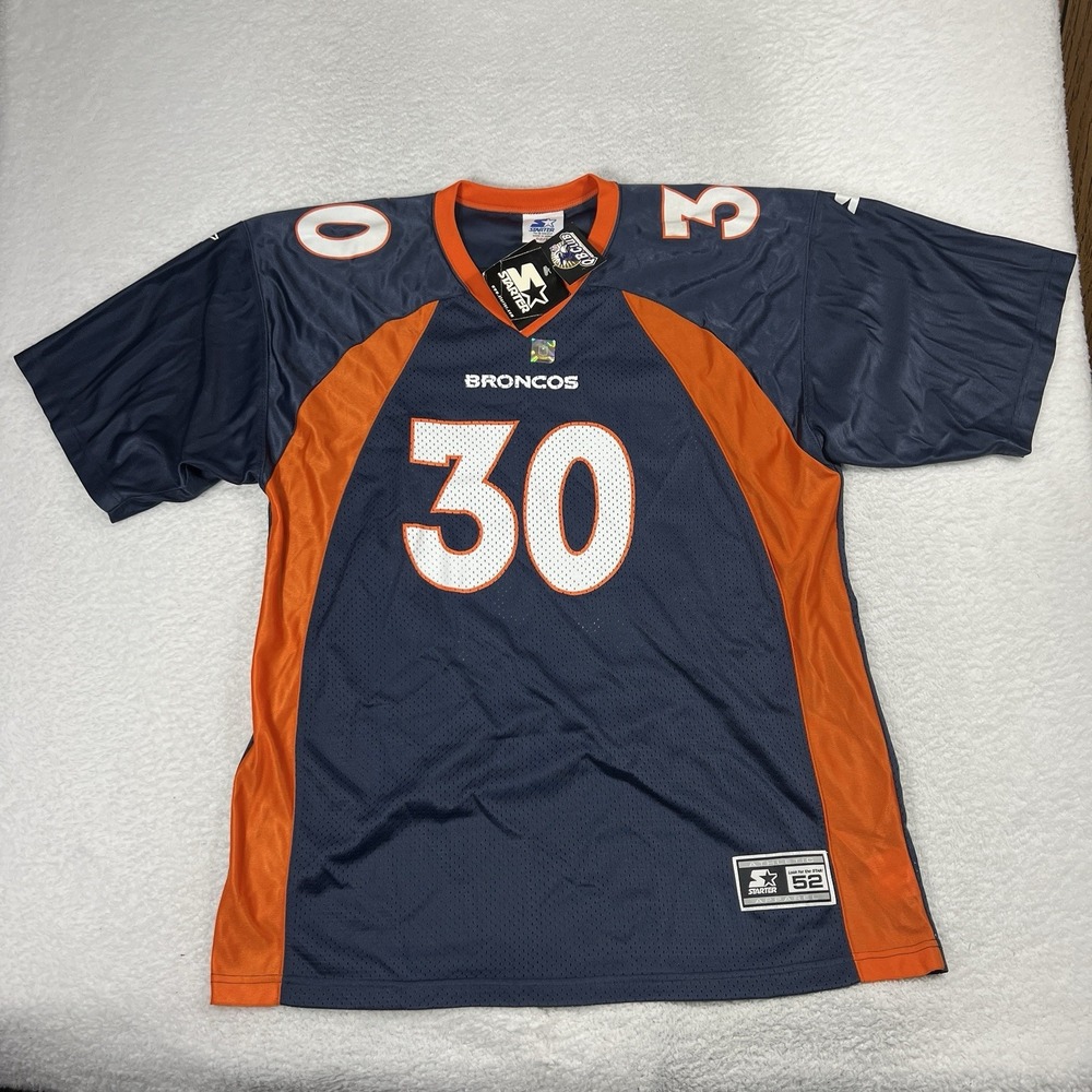 NWT 1998 QB Club Starter Denver Broncos Terrell Davis #30 NFL Jersey 52 XL VTG